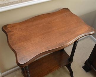 Antique Turned Spindle Leg Table (there are 2 of these)