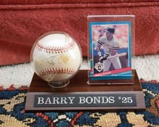 Barry Bonds Autographed Baseball