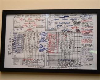 Chicago Cubs World Series Scorecard, Framed