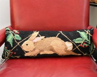 Hooked Rabbit Pillow