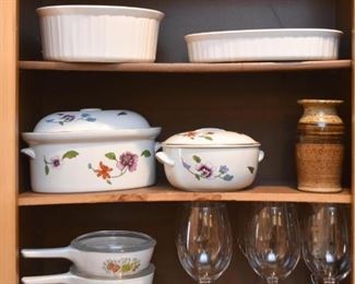Baking Dishes, Casseroles, Corningware, Stemware
