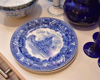 Blue Transferware Plates