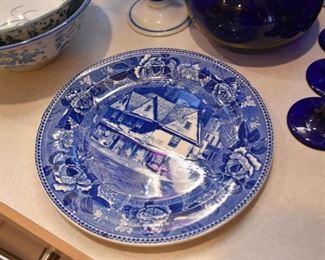 Blue Transferware Plates
