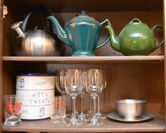 Tea Kettle, Teapots, Stemware, Etc.