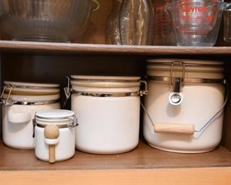 White Kitchen Canisters