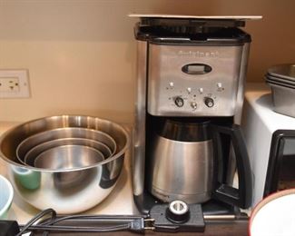 Mixing Bowls, Cuisinart Coffee Machine