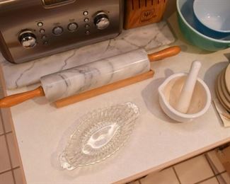 Marble Rolling Pin, Mortar & Pestle, Etc.