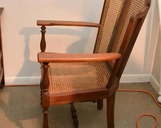 Vintage Chair with Cane Back & Seat