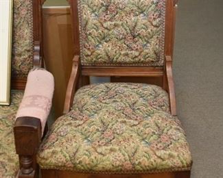 Victorian Side Chairs (2 Matching Side Chairs & 1 Armchair)
