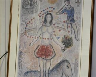 Framed Marc Chagall Lithograph, Signed & Numbered 1 / 1000