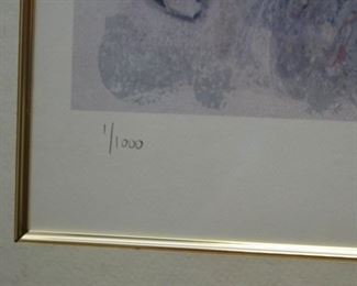 Framed Marc Chagall Lithograph, Signed & Numbered 1 / 1000