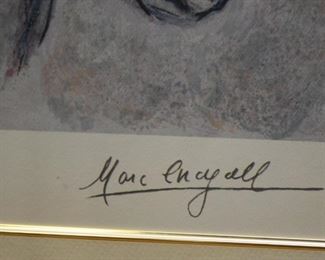 Framed Marc Chagall Lithograph, Signed & Numbered 1 / 1000