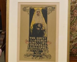 Framed Book Advertising Poster - The Quest of the Golden Girls