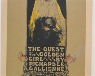 Framed Book Advertising Poster - The Quest of the Golden Girls