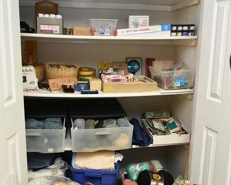2 Closets Full of Craft Supplies