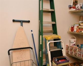 Aluminum Ladders, Ironing Board, Household Goods