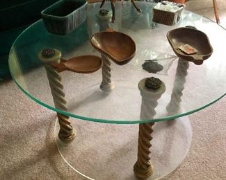 glass top (and bottom) coffee table