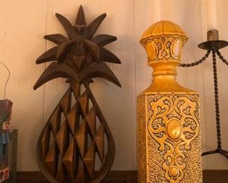 teak pineapple, magic bottle containing one genie