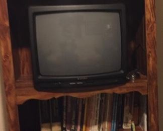 Entertainment Center Three Sections, T.V., VHS Tapes, VCT, DVD Players