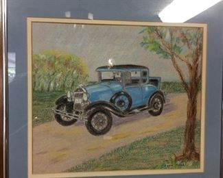  Model A Ford Hand Drawn Art