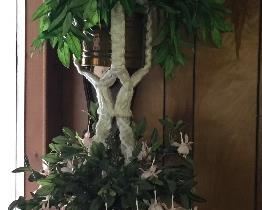 Macramé Hanging Planter, Silk Plants