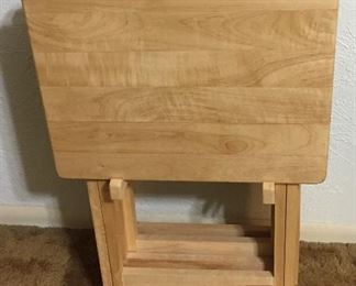 Wooden T.V., Trays