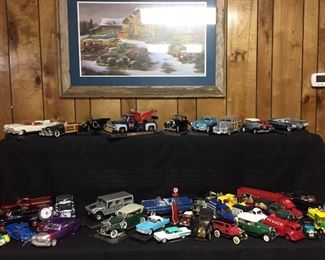 Collection of Model Cars, Print of Collection of Cars