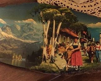 German Hand Painted Scene on Wood 