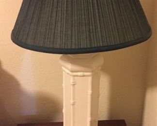 Japanese Style Lamp Bamboo Pattern, Nightstand, German Hand Painted Wall Décor 