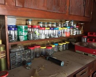 Assorted Tools Large & Small, Assorted Screws, Nuts & Bolts