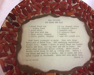 Trivet with Recipe New Orleans Red Beans and Rice