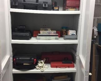 Heavy Duty Plastic Cabinet, Assorted Tools Large & Small