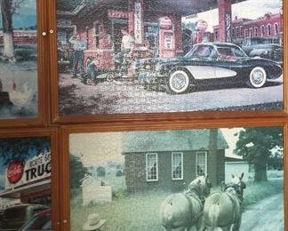 Assorted Puzzles Framed of Different Eras in Life Ready for Hanging