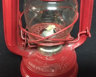 Red Winched Wheel Lantern