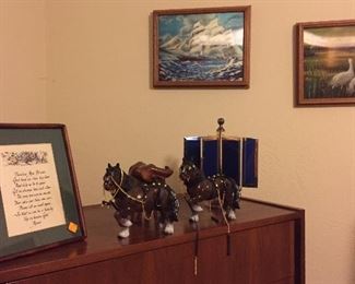 Clydesdale Plastic Horses, Families are Forever, Multiple Picture Frames, 3D Framed Pictures