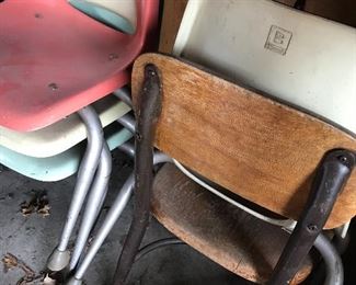 4 MCM childs chairs