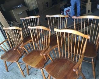 Set of 6 Stickley armchairs