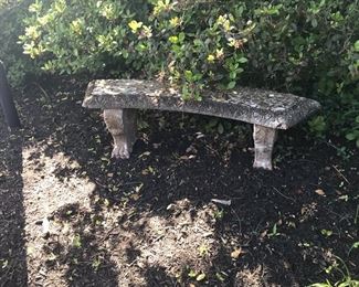 Garden bench cast stone