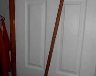 Carved wood cane