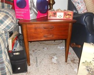 1 of 2 end tables in the basement