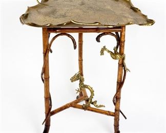 Japanese Bronze Table on Stand