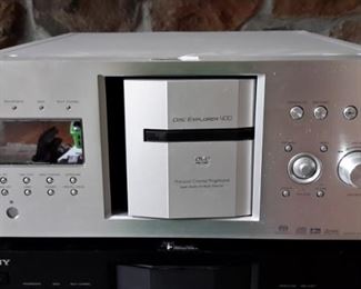 Sony Disc Explorer 400 CD/DVD player, DVP-CX777ES (2 silver color, 1 black)