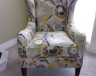 Sam Moore by Hooker Furniture Floral wing back chair, like new!