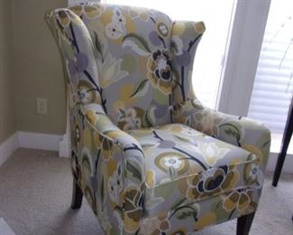 Sam Moore by Hooker Furniture Floral wing back chair, like new!