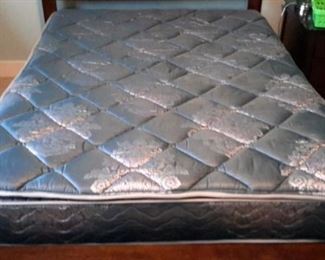 Simmons Queen double pillow top mattress and box springs.