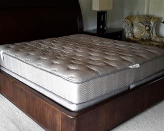 King Simmons pillow top mattress and box springs.