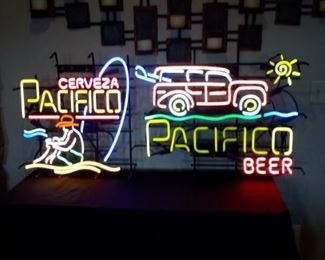 Two Cerveza Pacifico neon signs in excellent condition.