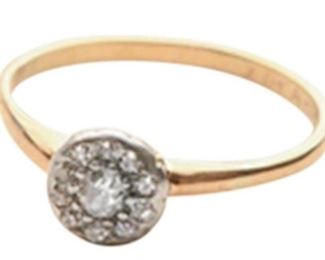 11. Antique Gold and Diamond Dinner Ring
