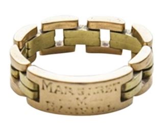 24. 14K Monogrammed Link Ring