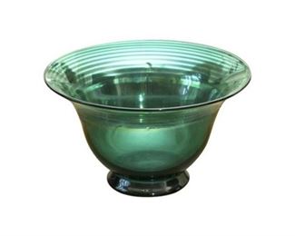 26. Green Art Glass Center Bowl